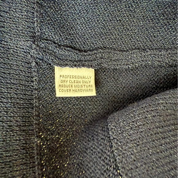 Vintage St. John Collection By Marie Claire Knit Cardigan Size 2 Blue‎ Zip up - Picture 12 of 12